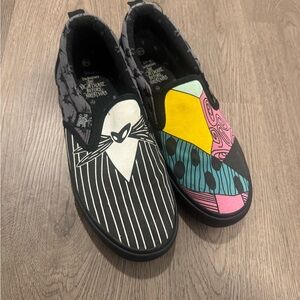 Disney Black and Gray Slip-On Shoes